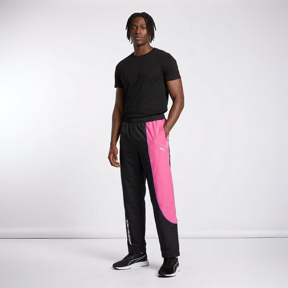 PUMA Mercedes AMG Petronas Woven Track Pants Mens XL Black Pink 538455-01 NWT